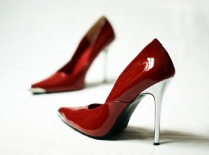 Rote Lack High Heels